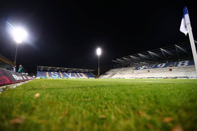 Fußball, Stadiongeschichte SV Darmstadt 98 Die neue Gegentribuene in der Merck-Arena am Boellenfalltor SV Darmstadt 98 05 vs VfB Stuttgart, Fussball, 2. Liga, 16.12.2019 DFL REGULATIONS PROHIBIT ANY USE OF PHOTOGRAPHS AS IMAGE SEQUENCES AND OR QUASI-VIDEO SV Darmstadt 98 05 vs VfB Stuttgart, Fussball, 2. Liga, 16.12.2019 Darmstadt Copyright: xWeissx Eibner-Pressefotox EP_rws