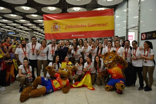 During the arrival of the Spanish Handball team, after obtaining a silver medal in the World Cup, Madrid December 16, 2019 Cordon Press