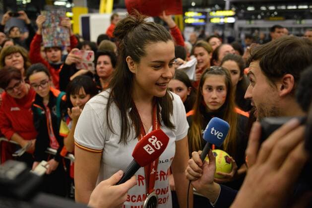 During the arrival of the Spanish Handball team, after obtaining a silver medal in the World Cup, Madrid December 16, 2019 Cordon Press