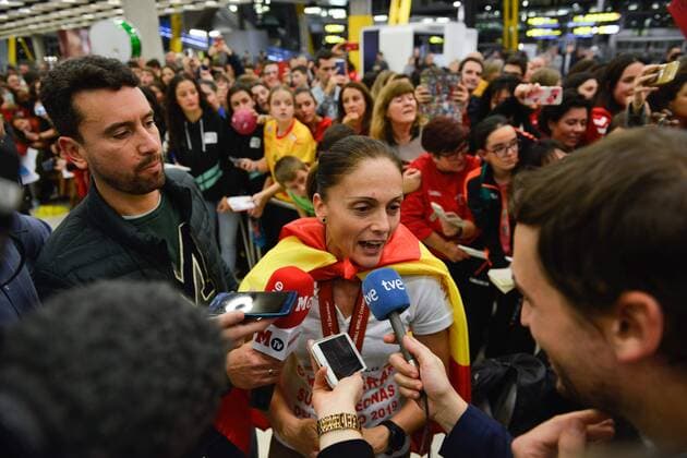 During the arrival of the Spanish Handball team, after obtaining a silver medal in the World Cup, Madrid December 16, 2019 Cordon Press