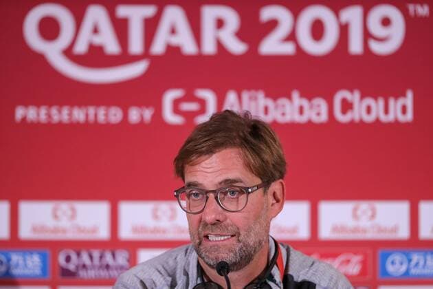 Sport Bilder des Tages December 17, 2019, Doha, CATAR: Liverpool coach JoÂ¼rgen Klopp during a news conference at Qatar s Doha Khalifa International Stadium on Tuesday, 17. Liverpool face Mexico s Monterrey tomorrow at the FIFA Club World Cup Jürgen Klopp Liverpool coach during press conference, PK, Pressekonferenz at Khalifa International Stadium - ZUMAv122 95785419st Copyright: xWilliamxVolcovx