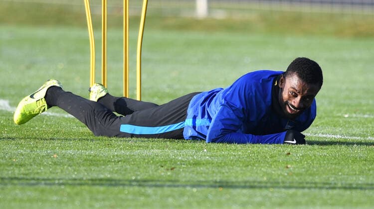 Fussball, Herren, Saison 2019 2020, 1. Bundesliga, Hertha BSC, Training, Salomon Kalou (Hertha BSC), 19.12. 2019, Copyright: xMatthiasxKochx