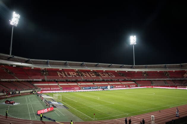 Das Nürnberger Max-Morlock-Stadion rund 90 Minuten vor Anpfiff; 1. FC Nürnberg - SG Dynamo Dresden; Fußball; 2. Liga; Saison 2019 2020; 18. Spieltag; Max-Morlock-Stadion; Nürnberg; 20. Dezember 2019;