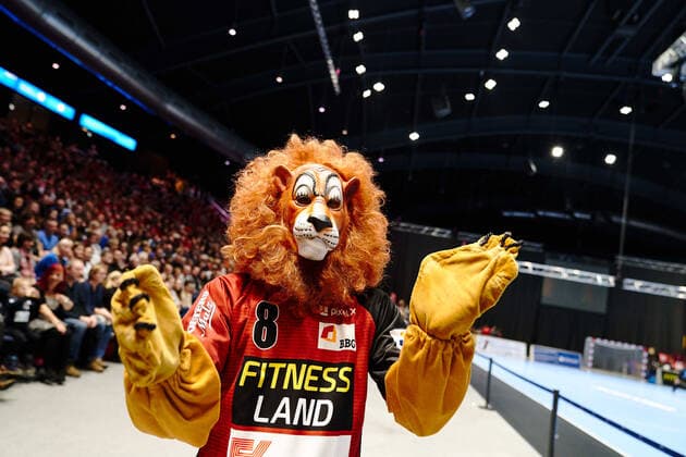 Das Maskottchen der Braunschweiger Rekordspiel: MTV Braunschweig - MTV Vorsfelde Rekordspiel: MTV Braunschweig - MTV Vorsfelde, Handball, Oberliga, Saison 2019 2020, 20.12.2019 Braunschweig Copyright: xDanielxReinelt xEibner-Pressefotox EP_drt