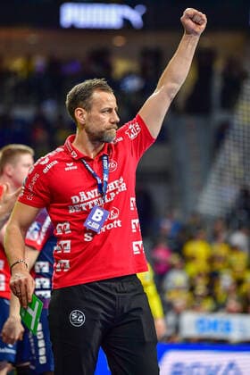 LIQUI MOLY Handball-Bundesliga 2019 2020 21.12.2019 Rhein-Neckar-Löwen - SG Flensburg-Handewitt, SAP-Arena Mannheim Maik Machulla (Trainer, SG Flensburg-Handewitt) Jubel Auswärtssieg Emotionen, 21.12.2019, Mannheim (Deutschland), Handball, Bundesliga, Rhein-Neckar Löwen - SG Flensburg-Handewitt