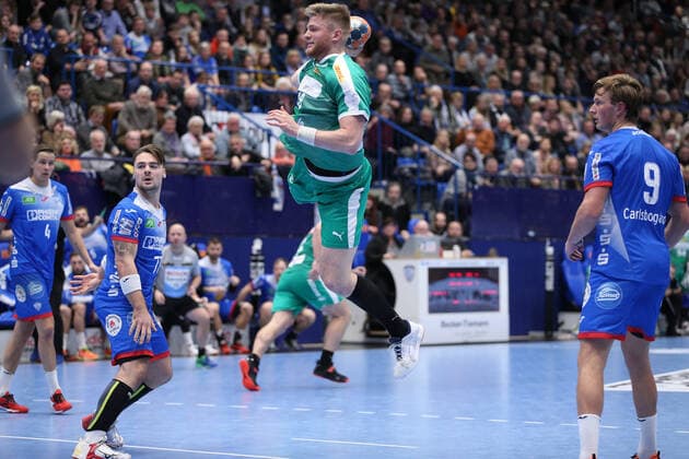 Maciej Gebala (SC DHfK Leipzig 28) GER, Handball, 1. Bundesliga, TBV Lemgo Lippe gegen SC DHfK Leipzig, 21.12.2019 Lemgo Copyright: xStrohdiekx Eibner-Pressefotox EP_jsk