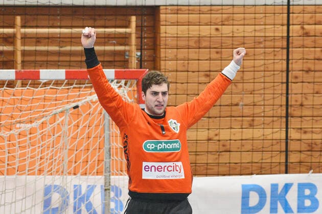 Domenico Ebner (TSV Hannover-Burgdorf 1) im Tor Handball, Maenner, DKB , LIQUI MOLY Handball Bundesliga, 22.12.2019, Foto:TBaur Eibner HBW Balingen-Weilstetten vs. TSV Hannover-Burgdorf Balingen Copyright: xBaur xEibner-Pressefotox EP_Toba