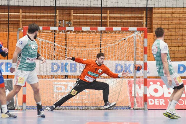 Domenico Ebner (TSV Hannover-Burgdorf 1) im Tor Handball, Maenner, DKB , LIQUI MOLY Handball Bundesliga, 22.12.2019, Foto:TBaur Eibner HBW Balingen-Weilstetten vs. TSV Hannover-Burgdorf Balingen Copyright: xBaur xEibner-Pressefotox EP_Toba