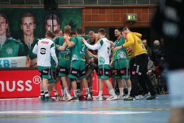 Siegesjubel bei TSV GWD Minden GER, Handball, 1. Bundesliga, TSV GWD Minden gegen Bergischer HC, 22.12.2019 Minden Copyright: xStrohdiekx Eibner-Pressefotox EP_jsk