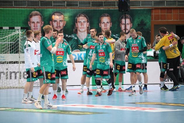 Siegesjubel bei TSV GWD Minden GER, Handball, 1. Bundesliga, TSV GWD Minden gegen Bergischer HC, 22.12.2019 Minden Copyright: xStrohdiekx Eibner-Pressefotox EP_jsk