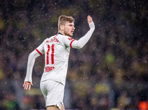 17. Dezember 2019: Dortmund, Signal Iduna Park: Fussball 1. Bundesliga, 16. Spieltag: Borussia Dortmund - RB Leipzig: Leipzigs Timo Werner jubelt nach seinem Treffer zum 2:2.