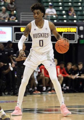 December 25, 2019 - Washington Huskies forward Jaden McDaniels (0) looks to pass the ball during the championship game at the Diamond Head Classic between the Washington Huskies and the Houston Cougars at the Stan Sheriff Center in Honolulu, HI - CSM. NCAA, College League, USA Basketball 2019: Diamond Head Classic Washington v Houston DEC25 - ZUMAc04_ 20191225_zaf_c04_165 Copyright: xMichaelxSullivanx