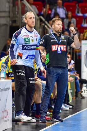 LIQUI MOLY Handball-Bundesliga 2019 2020 26.12.2019 Bergischer HC - Rhein-Neckar-Löwen, ISS Dome Düsseldorf Mikael Appelgren (Torwart, RNL, 1) Kristian Andresson (Trainer, RNL) Anspannung Jubel Yes Sieg, 26.12.2019, Düsseldorf (Deutschland), Handball, Bundesliga, Bergischer HC - Rhein-Neckar Löwen