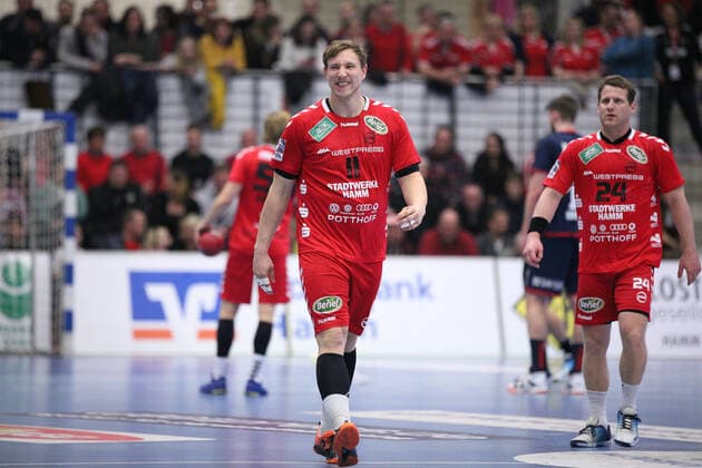 Jakob Schwabe (ASV Hamm-Westfalen 11) GER, Handball, 2. Bundesliga, ASV Hamm-Westfalen gegen SG BBM Bietigheim, 26.12.2019 Hamm Copyright: xStrohdiekx Eibner-Pressefotox EP_jsk
