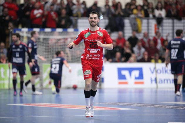 Vyron Papadopoulos (ASV Hamm-Westfalen 22) GER, Handball, 2. Bundesliga, ASV Hamm-Westfalen gegen SG BBM Bietigheim, 26.12.2019 Hamm Copyright: xStrohdiekx Eibner-Pressefotox EP_jsk