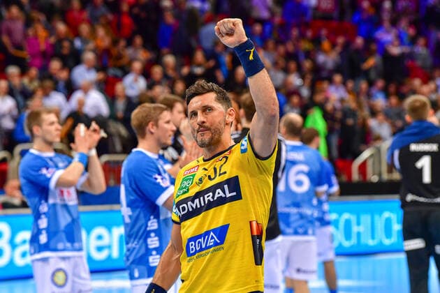 LIQUI MOLY Handball-Bundesliga 2019 2020 26.12.2019 Bergischer HC - Rhein-Neckar-Löwen, ISS Dome Düsseldorf Alexander Petersson (RNL, 32) Matchwinner Jubel Sieg Auswärtssieg, 26.12.2019, Düsseldorf (Deutschland), Handball, Bundesliga, Bergischer HC - Rhein-Neckar Löwen