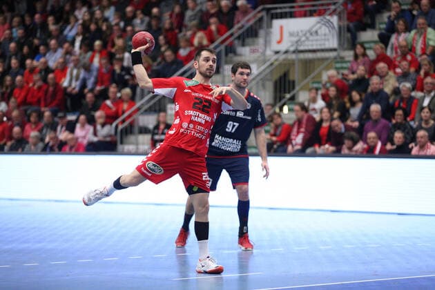 Vyron Papadopoulos (ASV Hamm-Westfalen 22) GER, Handball, 2. Bundesliga, ASV Hamm-Westfalen gegen SG BBM Bietigheim, 26.12.2019 Hamm Copyright: xStrohdiekx Eibner-Pressefotox EP_jsk