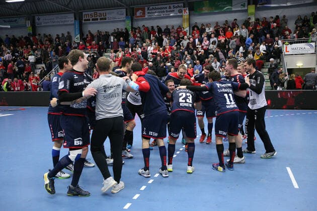 Siegesjubel bei SG BBM Bietigheim GER, Handball, 2. Bundesliga, ASV Hamm-Westfalen gegen SG BBM Bietigheim, 26.12.2019 Hamm Copyright: xStrohdiekx Eibner-Pressefotox EP_jsk