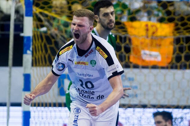 26.12.2019, xfrx, Handball Bundesliga, Fuechse Berlin - SC DHfK Leipzig emspor, v.l. Philipp Weber (SC DHfK Leipzig) (DFL DFB REGULATIONS PROHIBIT ANY USE OF PHOTOGRAPHS as IMAGE SEQUENCES and or QUASI-VIDEO) Berlin