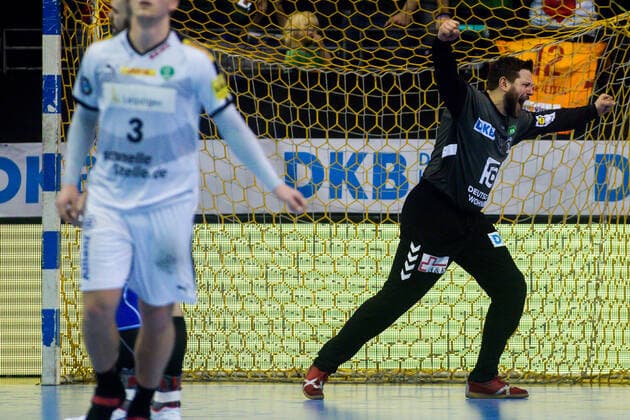 26.12.2019, xfrx, Handball Bundesliga, Fuechse Berlin - SC DHfK Leipzig emspor, v.l. Martin Ziemer (Fuechse Berlin) (DFL DFB REGULATIONS PROHIBIT ANY USE OF PHOTOGRAPHS as IMAGE SEQUENCES and or QUASI-VIDEO) Berlin