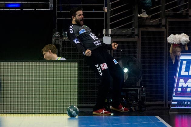 26.12.2019, xfrx, Handball Bundesliga, Fuechse Berlin - SC DHfK Leipzig emspor, v.l. Martin Ziemer (Fuechse Berlin) (DFL DFB REGULATIONS PROHIBIT ANY USE OF PHOTOGRAPHS as IMAGE SEQUENCES and or QUASI-VIDEO) Berlin