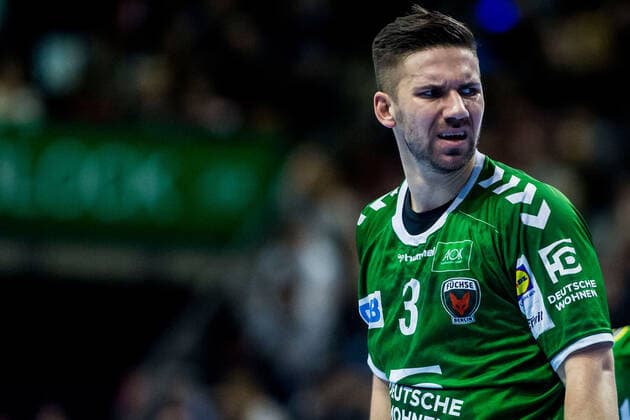 26.12.2019, xfrx, Handball Bundesliga, Fuechse Berlin - SC DHfK Leipzig emspor, v.l. Fabian Wiede (Fuechse Berlin) (DFL DFB REGULATIONS PROHIBIT ANY USE OF PHOTOGRAPHS as IMAGE SEQUENCES and or QUASI-VIDEO) Berlin