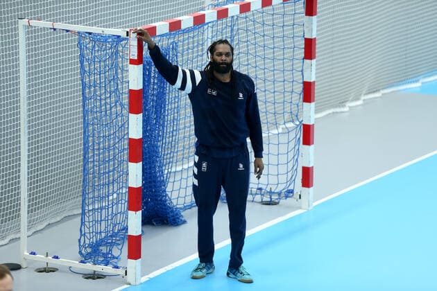 Handball WM, Frankreich Training Wesley Pardin (France) HANDBALL : Entrainement Equipe de France masculine - Preparation EHF EURO 2020 - 27 12 2019 KevinDomas Panoramic 