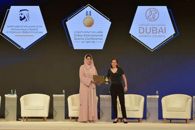 Foto Fabio Ferrari - LaPresse 28 Dicembre 2019 Dubai ( Emirati Arabi ) 14ma edizione di Dubai International Sports Conference - Second Session - Empowering Women in Football - Globe Soccer Award 2019 Nella foto:Stephanie Frappart (French Football Referee) photo Fabio Ferrari LaPresse December 28, 2019 Dubai (Unated Arab Emirate) Sport 13th edition of the Dubai International Sports Conference - Second Session - Empowering Women in Football - Globe Soccer Award 2019 In the pic:Stephanie Frappart (French Football Referee)  Copyright: xFabioxFerrari LaPresse LaPresse x