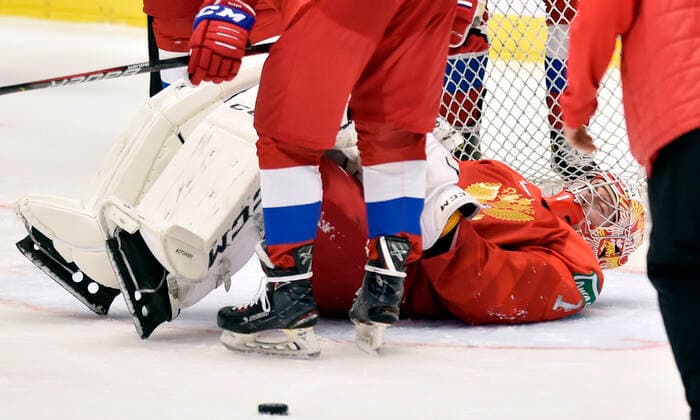 Amir Miftakhov, goalkeeper of Russia, during the 2020 IIHF World Junior Ice hockey, Eishockey Championships Group B match between Russia and Canada in Ostrava, Czech Republic, on December 28, 2019. (CTKxPhoto JaroslavxOzana) CTKPhotoP201912280484601  JAO 11
