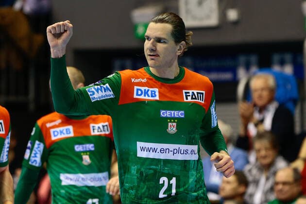 29.12.2019, xtgx, Handball Liqui Moly HBL, SC Magdeburg - HSG Wetzlar emspor, v.l. Erik Schmidt (Magdeburg, 21) Jubel, Torjubel, jubelt ueber das Tor, celebrate the goal, celebration GETEC Arena