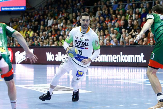 29.12.2019, xtgx, Handball Liqui Moly HBL, SC Magdeburg - HSG Wetzlar emspor, v.l. Filip Mirkulovski (Wetzlar, 13) GETEC Arena