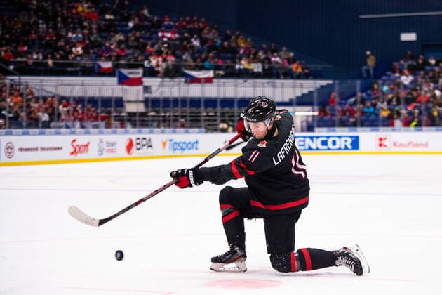 200102 Alexis Lafreniere of Canada during the 2020 IIHF World Junior Championship quarterfinal between Canada and Slovakia on January 2, 2020 in Ostrava. Photo: Simon Hastegard BILDBYRAN kod SH 180169 ishockey Ice hockey, Eishockey u20 jvm jvm 2020 jvm 19-20 iihf world junior championship world juniors bbeng kvartsfinal quarter final kanada slovakien Copyright: SIMONxHASTEGARD BB200102BB097