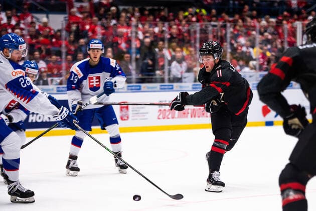 200102 Alexis Lafreniere of Canada during the 2020 IIHF World Junior Championship quarterfinal between Canada and Slovakia on January 2, 2020 in Ostrava. Photo: Simon Hastegard BILDBYRAN kod SH 180169 ishockey Ice hockey, Eishockey u20 jvm jvm 2020 jvm 19-20 iihf world junior championship world juniors bbeng kvartsfinal quarter final kanada slovakien Copyright: SIMONxHASTEGARD BB200102BB101
