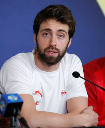 2nd January 2020; RAC Arena , Perth, Western Australia, Australia; ATP, Tennis Herren Cup Team Press conferences, Spain; Nikoloz Basilashvili of Georgia speaks to the press at the team press conferences - Editorial Use  ActionPlus12199773 DavidxWoodley