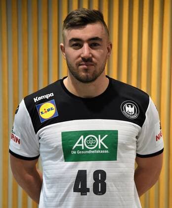 03.01.2019 Frankfurt am Main, Bekanntgabe des Aufgebotes des Deutschen Handballbundes zur EHF EURO 2020 - A-Handballnationalmannschaft - Kader Jannik Kohlbacher (48, GER) :