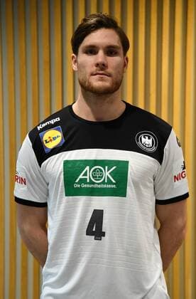 03.01.2019 Frankfurt am Main, Bekanntgabe des Aufgebotes des Deutschen Handballbundes zur EHF EURO 2020 - A-Handballnationalmannschaft - Kader Johannes Golla (4, GER) :