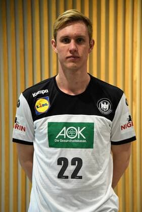 03.01.2019 Frankfurt am Main, Bekanntgabe des Aufgebotes des Deutschen Handballbundes zur EHF EURO 2020 - A-Handballnationalmannschaft - Kader Marian Michalzik (22,GER) :