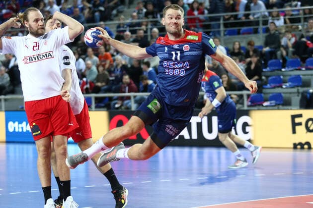 Handball, Länderspiel, Dänemark - Norwegen Peter Overby (Norvege) HANDBALL : Danemark vs Norvege - Golden League - 1ere journee - 03 01 2020 KevinDomas Panoramic 