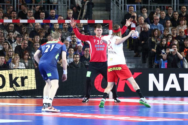 Handball, Länderspiel, Dänemark - Norwegen Torbjorn Bergerud (Norvege) HANDBALL : Danemark vs Norvege - Golden League - 1ere journee - 03 01 2020 KevinDomas Panoramic 
