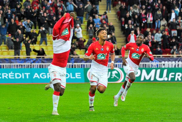 Fußball, Coupe de France, AS Monaco - Stade Reims Joie - Keita Balde (AS Monaco) FOOTBALL : AS Monaco vs Stade de Reims - 32eme de finale de Coupe de France - Monaco - 04 01 2020 NorbertScanella PanoramiC 