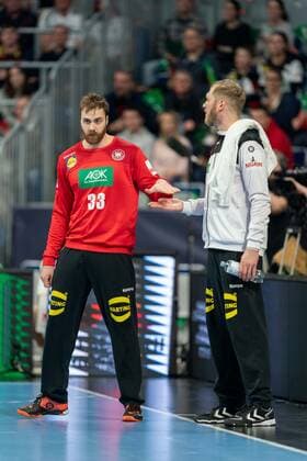 Handball Mannheim 04.01.2020 Länderspiel DHB EM Vorbereitung Deutschland (GER) - Island (ISL) Andreas Wolff (Deutschland, TW, No.33) Johannes Bitter (Deutschland, TW, No.01)