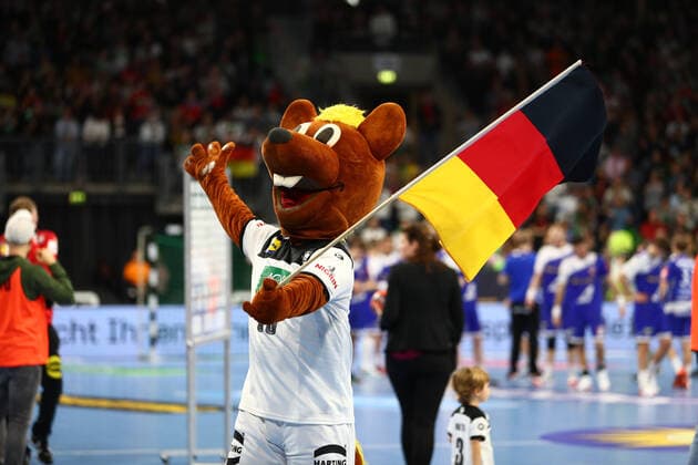 Maskottchen Hannibal, Deutschland vs Island, Handball, Laenderspiel, 04.01.2020 Fotograf Neis Eibner Deutschland vs Island, Handball, Laenderspiel, 04.01.2020 Mannheim Copyright: xNeisx Eibner-Pressefotox EP_ans