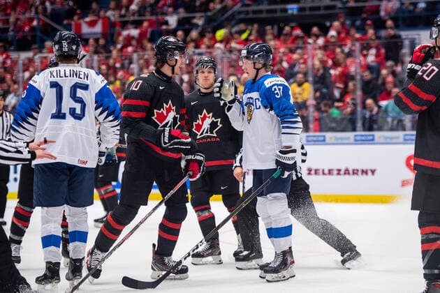 200104 Raphael Lavoie of Canada against Lassi Thomson of Finland during the 2020 IIHF World Junior Championship semi final between Canada and Finland on January 4, 2020 in Ostrava. Photo: Simon Hastegard BILDBYRAN kod SH 180173 ishockey Ice hockey, Eishockey u20 jvm jvm 2020 jvm 19-20 iihf world junior championship world juniors bbeng semifinal kanada Copyright: SIMONxHASTEGARD BB200104ZT034