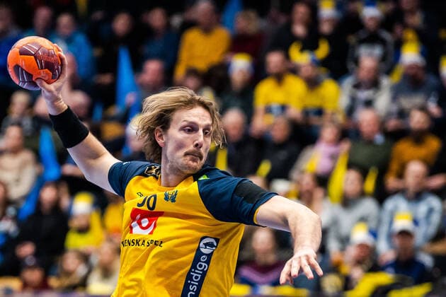 200105 Sveriges Jesper Nielsen under träningslandskampen i handboll mellan Sverige och Egypten den 5 januari 2020 i Jönköping. Copyright: JÖRGENxJARNBERGER BB200105JJ010