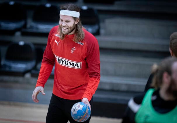 Mikkel Hansen ved haandboldlandsholdets traening i Frederiksberg Hallen onsdag den 8. januar 2020.. , Copenhagen Denmark