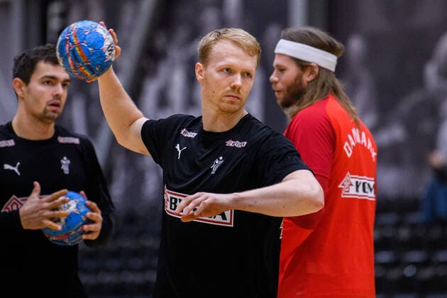 200108 Anders Zachariassen under en träning med det danska handbollslandslaget den 8 januari 2020 i Köpenhamn. Copyright: PETTERxARVIDSON BB200108PA035