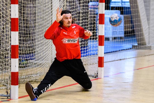 200108 Malvakt Jannick Green under en träning med det danska handbollslandslaget den 8 januari 2020 i Köpenhamn. Copyright: PETTERxARVIDSON BB200108PA057