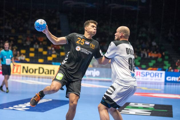 JERRY Ephrahim (Pays-Bas - Netherlands) HANDBALL : Championnat d Europe 2020 - Allemagne vs Pays bas - 01 09 2020 THEOPHILELaurent Panoramic 