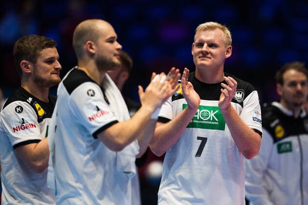 200109 Patrick Wiencek of Germany after the EHF European Handball Championship match between Germany and the Netherlands on January 9, 2020 in Trondheim. Photo: Vegard Wivestad Grott BILDBYRAN kod VG 170456 jubel bbeng handball handball handboll handball-em 2020 european men?s handball championship 2020 em 2020 handbolls-em 2020 ehf euro 2020 tyskland germany deutschland holland nederland nederländerna Copyright: VEGARDxWIVESTADxGRoTT BB200109VG048