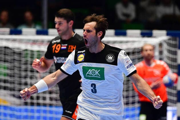 Handball-EM Deutschland - Niederlande am 09.01.2020 in der Nye Nidarohallen in Trondheim Uwe GENSHEIMER ( Deutschland )